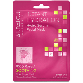 Andalou naturals - instant hydration facial sheet mask 6 x 18 ml