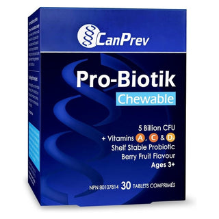 Canprev - pro-biotik + a, c & d3  chewables 30 tabs