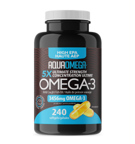 Aquaomega - omega-3 5x ultimate strength epa 3456mg - 240 sgel