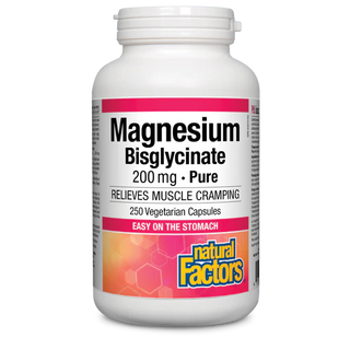 Natural factors - magnesium bisglycinate pure 200mg  - 250 vcaps