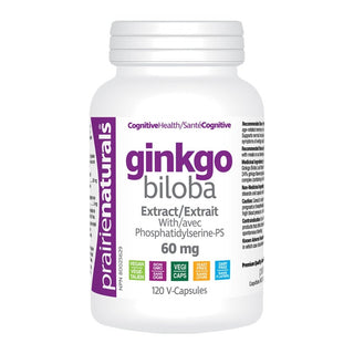 Prairie naturals - ginkgo biloba extract 60mg - 120 vcaps