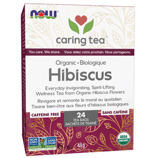 Now - hibiscus organic tea - 24 x 48 g