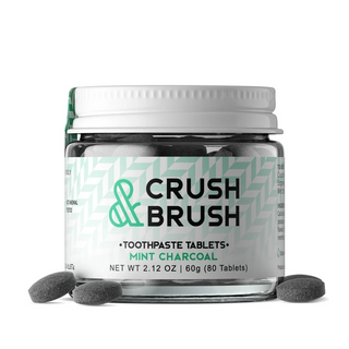 Nelson naturals - toothpaste tablets crush & brush mint charcoal 60 g