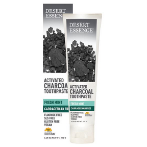 Desert essence - activated charcoal toothpaste - fresh mint 176g