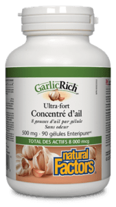 Concentré d'ail - 500 mg -Natural Factors -Gagné en Santé