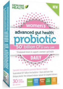 Genuine health - advanced gut health probiotics (50b) women's - 30 vcaps