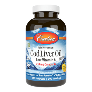 Carlson - cod oil lemon low vitamin a - 300 sgels