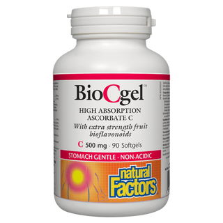 Natural factors - biocgel high absorption ascorbate c 500 mg