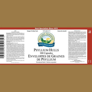 Nature's sunshine - psyllium hulls - 100 caps